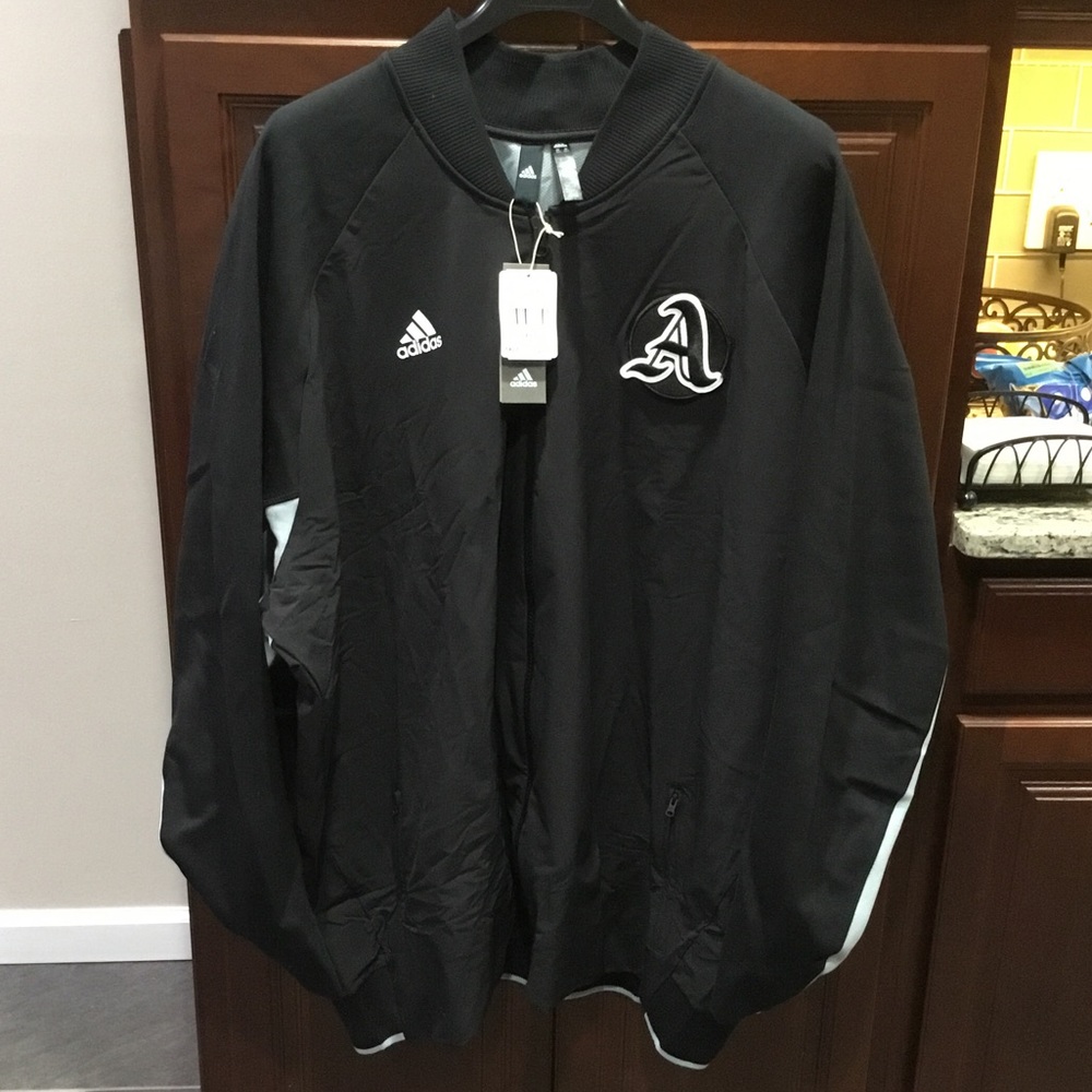 ADIDAS PLUS SIZE VARSITY JACKET 4XLT $40 OFF PRICE